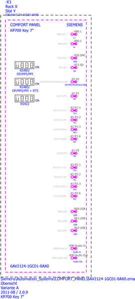 6AV2124-1GC01-0AX0 SIMATIC HMI KP700 Comfort Siemens