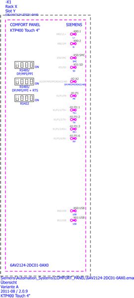6AV2124-2DC01-0AX0 SIMATIC HMI KTP400 Comfort Siemens