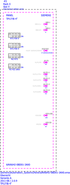 6AV6642-0BD01-3AX0 SIMATIC HMI TP 177B 4 PN/DP Siemens