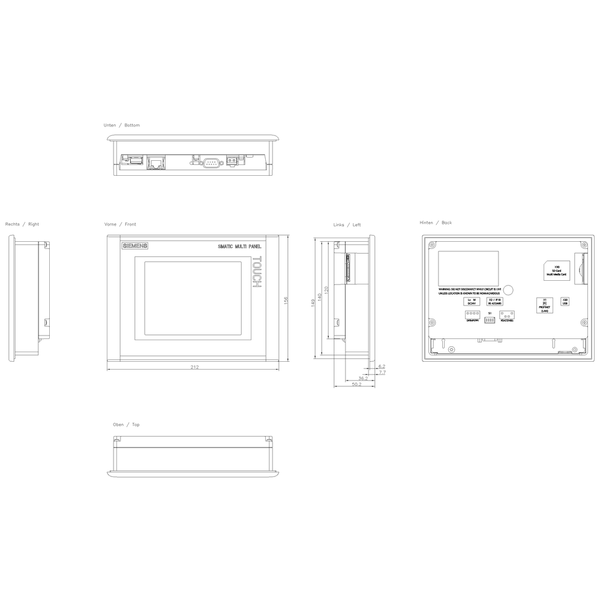 6AV6642-0EA01-3AX0 SIMATIC HMI MP177 6 cảm ứng Siemens