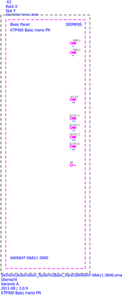 6AV6647-0AA11-3AX0 SIMATIC HMI KTP400 Basic mono PN Siemens