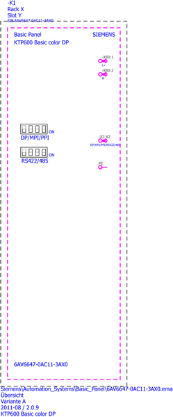 6AV6647-0AC11-3AX0 SIMATIC HMI KTP600 Màu cơ bản DP Siemens