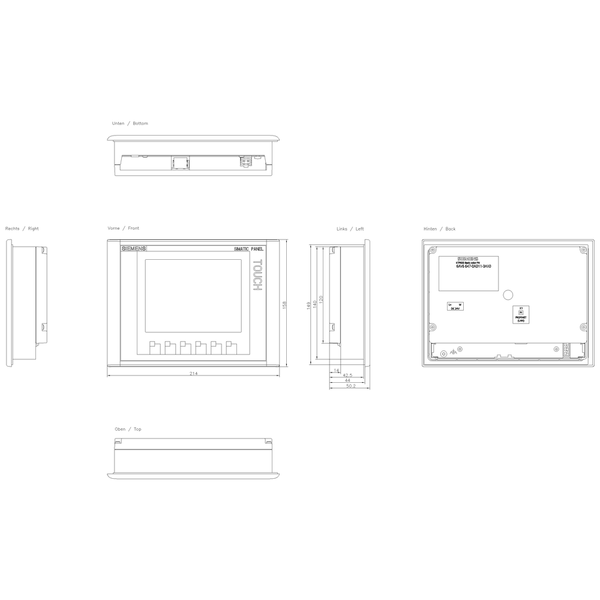 6AV6647-0AD11-3AX0 SIMATIC HMI KTP600 Màu cơ bản PN Siemens