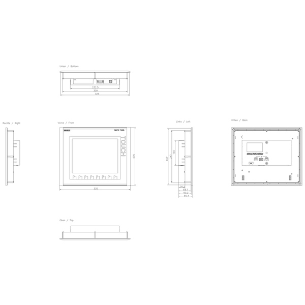 6AV6647-0AE11-3AX0 SIMATIC HMI KTP1000 Màu cơ bản DP Siemens