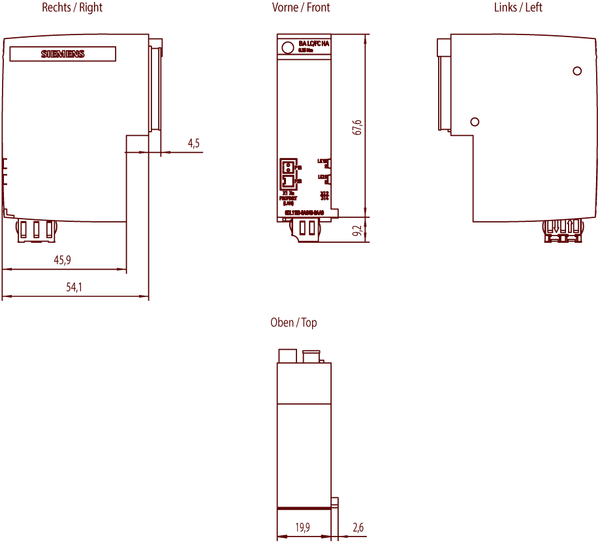 6DL1193-6AG40-0AA0 SIMATIC ET 200SP HA BA LC/FC Siemens