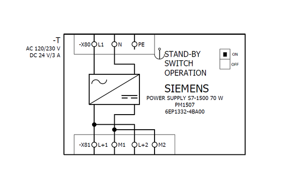 6EP1332-4BA00 Nguồn điện tải SIMATIC PM1507 một pha 24 V DC/3 A Siemens