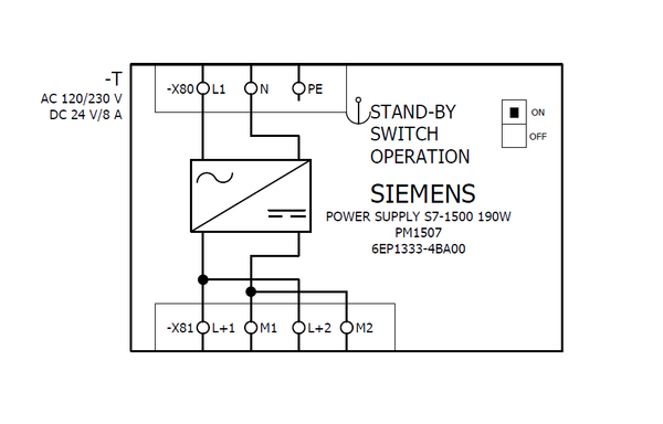 6EP1333-4BA00 Nguồn điện tải SIMATIC PM1507 một pha 24 V DC/8 A Siemens