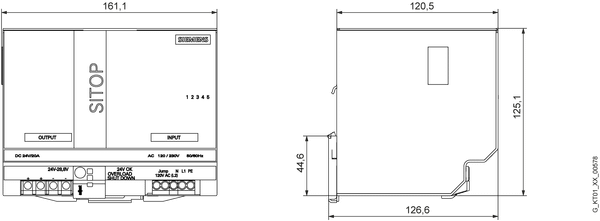 6EP1336-3BA00 Nguồn điện SITOP dạng mô-đun một pha 24 V DC/20 A Siemens