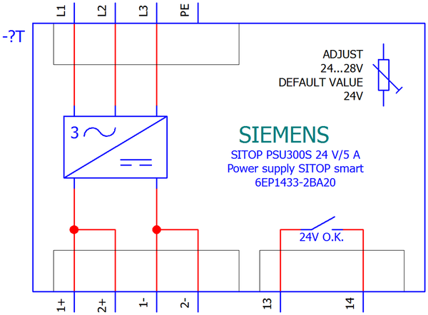 6EP1433-2BA20 Bộ nguồn SITOP PSU300S 3 pha 24 V DC/5 A Siemens