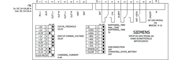 6EP1931-2DC21 Nguồn điện SITOP DC UPS-Modul DC 24 V/6 A không có giao diện Siemens