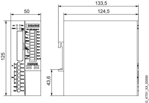 6EP1931-2DC21 Nguồn điện SITOP DC UPS-Modul DC 24 V/6 A không có giao diện Siemens