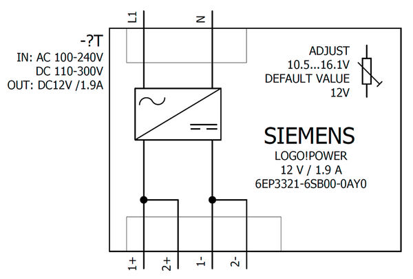 6EP3321-6SB00-0AY0 Nguồn điện LOGO!Power một pha 12 V DC/1,9 A Siemens