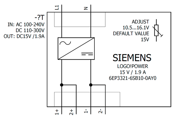 6EP3321-6SB10-0AY0 Nguồn điện LOGO!Power một pha 15 V DC/1,9 A Siemens
