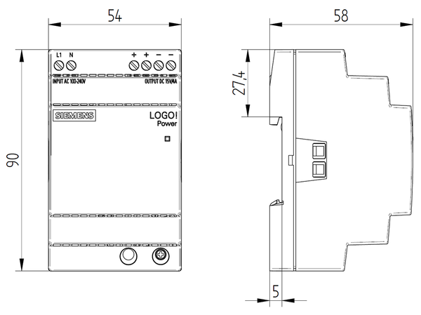 6EP3322-6SB10-0AY0 Nguồn điện LOGO!Power một pha 15 V DC/4 A Siemens