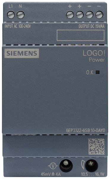 6EP3322-6SB10-0AY0 Nguồn điện LOGO!Power một pha 15 V DC/4 A Siemens
