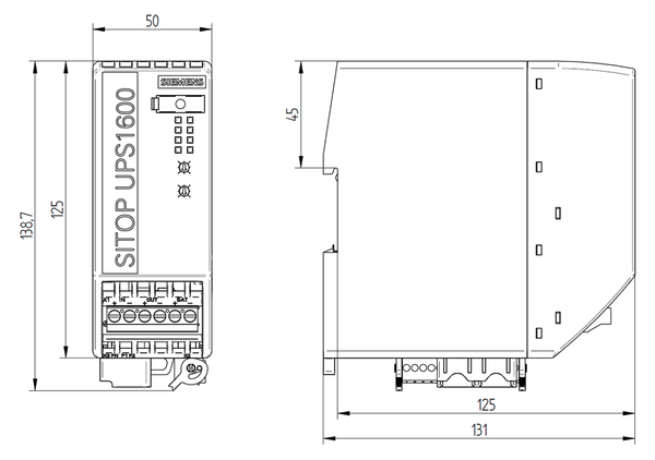 6EP4134-3AB00-2AY0 Bộ lưu điện liên tục SITOP UPS1600 24 V DC/10 A với IE/PN Siemens
