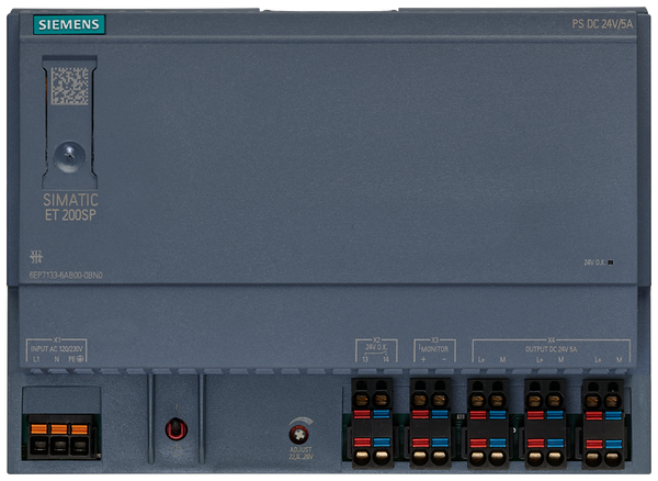 6EP7133-6AB00-0BN0 Nguồn điện SIMATIC ET 200SP PS một pha 24 V DC/5 A Siemens