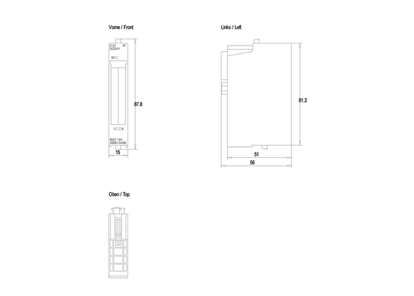 6ES7131-4BB01-0AB0 SIMATIC ET 200S 2DI 24 V DC HF PU 5 Siemens