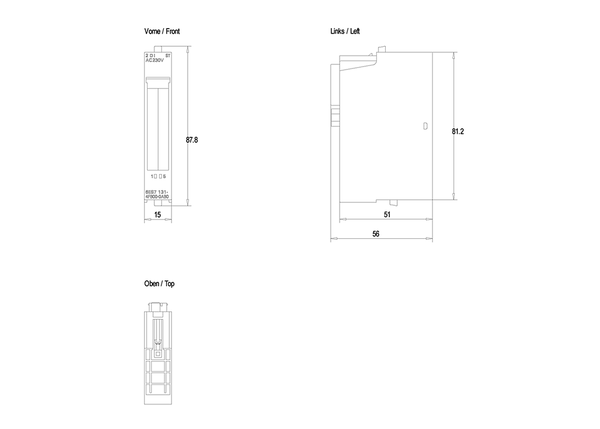 6ES7131-4FB00-0AB0 SIMATIC ET 200S 2DI 230 V AC ST PU 5 Siemens