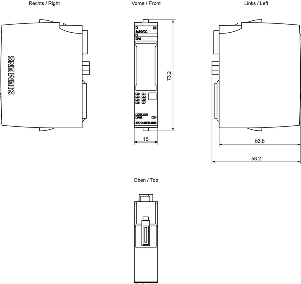 6ES7131-6BF00-0DA0 SIMATIC ET 200SP DI 8x24 V DC HS Siemens