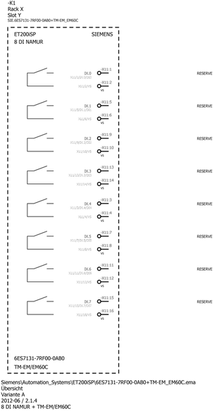 6ES7131-7RF00-0AB0 SIMATIC ET 200iSP 8DI NAMUR Siemens
