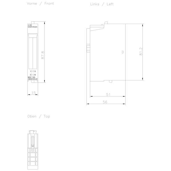 6ES7132-4BD02-0AA0 SIMATIC ET 200S 4DQ 24 V DC/0,5 A ST PU 5 Siemens