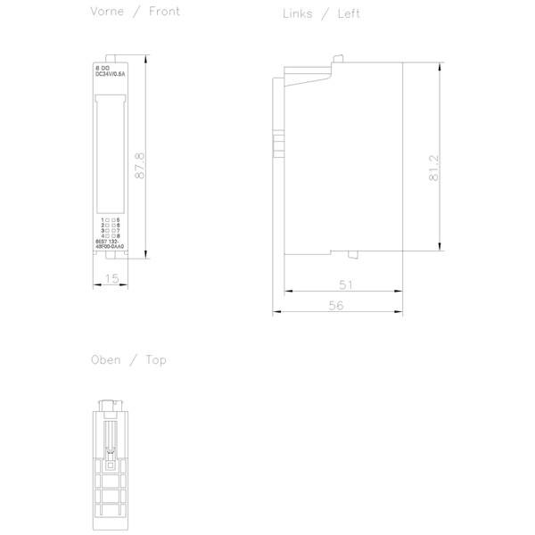 6ES7132-4BF00-0AA0 SIMATIC ET 200S 8DQ 24 V DC/0,5 A Siemens