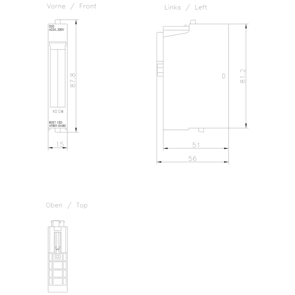 6ES7132-4FB01-0AB0 SIMATIC ET 200S 2DQ 24 ... 230 V AC PU 5 Siemens