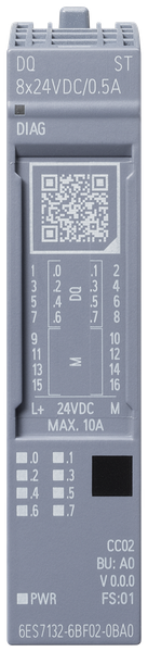 6ES7132-6BF01-0BA0 SIMATIC ET 200SP DQ 8x24VDC/0.5A ST PU 1 Siemens