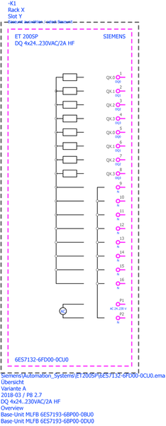 6ES7132-6FD00-0CU0 SIMATIC ET 200SP DQ 4x24 ... 230 V AC/2 A HF Siemens