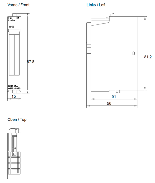 6ES7134-4GB52-0AB0 SIMATIC ET 200S 2AI I 2WIRE HS Siemens