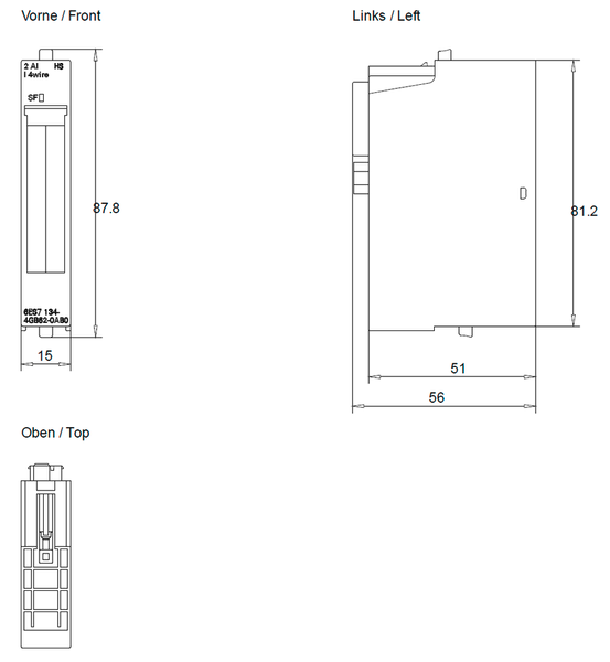 6ES7134-4GB62-0AB0 SIMATIC ET 200S 2AI I 4WIRE HS Siemens