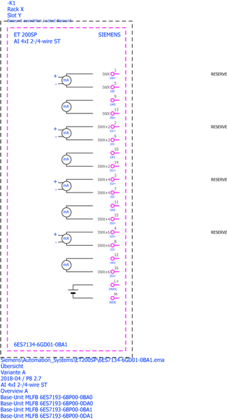 6ES7134-6GD01-2BA1 SIMATIC ET 200SP AI 4xI 2-/4-wire ST PU 10 Siemens