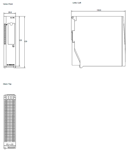 6ES7134-7SD00-0AB0 SIMATIC ET 200iSP 4AI TC Siemens