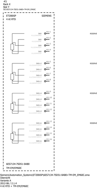 6ES7134-7SD51-0AB0 SIMATIC ET 200iSP 4AI RTD Siemens