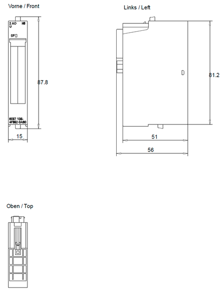 6ES7135-4FB52-0AB0 SIMATIC ET 200S 2AQ U HS Siemens