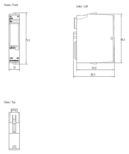 6ES7135-6HB00-0DA1 SIMATIC ET 200SP AQ 2xU/I HS Siemens