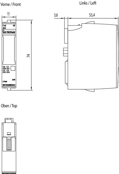 6ES7136-6AB00-0CA1 SIMATIC ET 200SP F-AI 4XU 0..10V HF Siemens