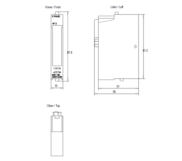 6ES7138-4DD01-0AB0 SIMATIC ET 200S 2 PULSE 2 kênh tối đa 2 A (4 A) Siemens