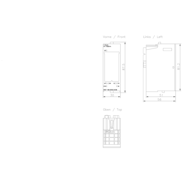 6ES7138-4DE02-0AB0 SIMATIC ET 200S 1 đếm 5 V / 500 kHz Siemens
