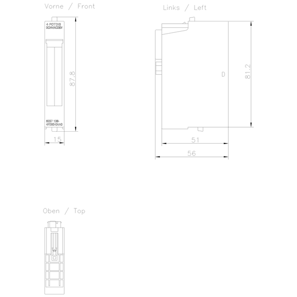 6ES7138-4FD00-0AA0 SIMATIC ET 200S 4 POTDIS Siemens