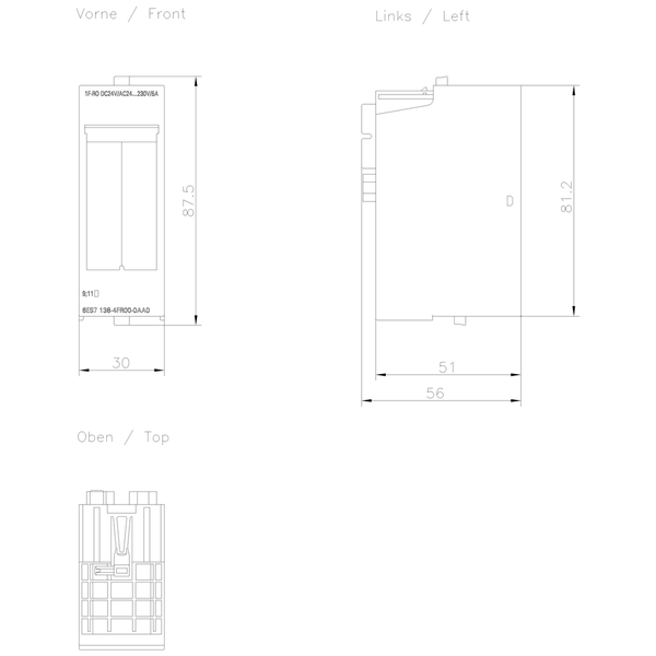 6ES7138-4FR00-0AA0 SIMATIC ET 200S F-RO 24 V DC/24 ... 230 V AC/5 A Siemens