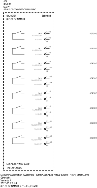 6ES7138-7FN00-0AB0 SIMATIC ET 200iSP 8F-DI ExNAMUR Siemens