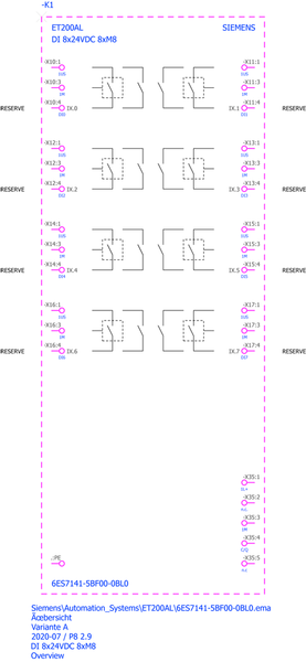 6ES7141-5BF00-0BL0 SIMATIC ET 200AL IO-Link DI 8x24VDC 8x M8 Siemens