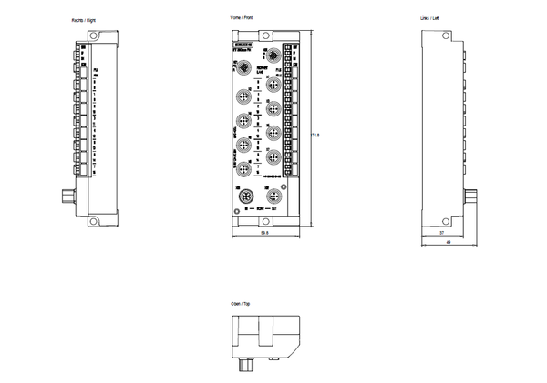 6ES7142-6BH00-0AB0 SIMATIC ET 200eco PN 16DQ 24 V DC/1.3 A 8x M12 Siemens