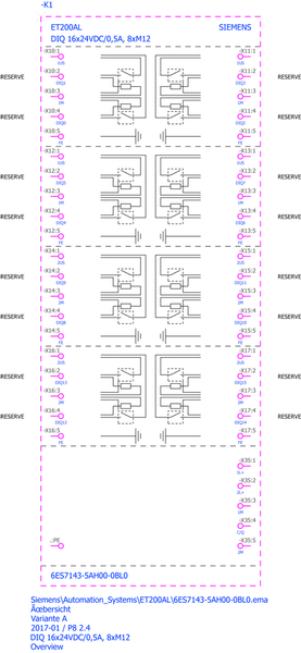 6ES7143-5AH00-0BL0 SIMATIC ET 200AL IO-Link DIQ 16x24VDC/0.5A 8x M12 Siemens