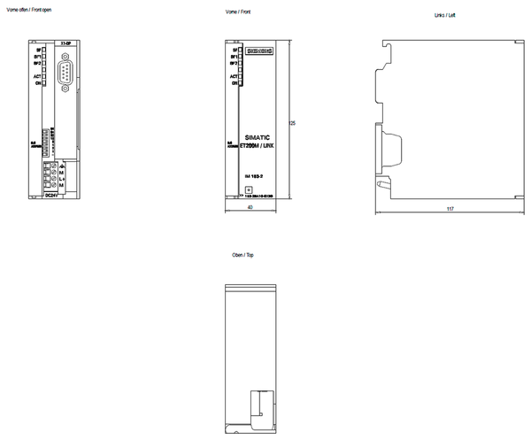 6ES7153-2BA10-0XB0 SIMATIC ET 200M IM 153-2 DP HF có khả năng dự phòng Cho tối đa 12 mô-đun I/O Siemens