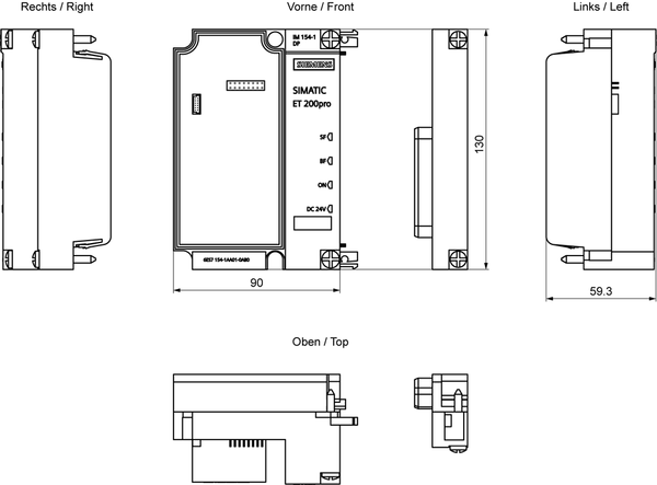 6ES7154-1AA01-0AB0 SIMATIC ET 200pro IM 154-1 DP Siemens
