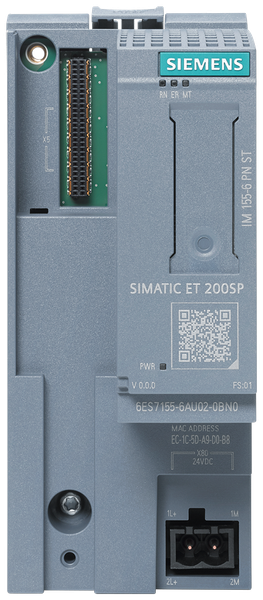 6ES7155-6AA02-0BN0 SIMATIC ET 200SP IM 155-6 PN ST bao gồm BA 2x RJ45 và mô-đun máy chủ Với mô-đun máy chủ và BA 2x RJ45 Siemens