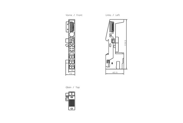6ES7193-4CB00-0AA0 SIMATIC ET 200S TM-E15S23-01 Đầu nối vít PU 5 Siemens